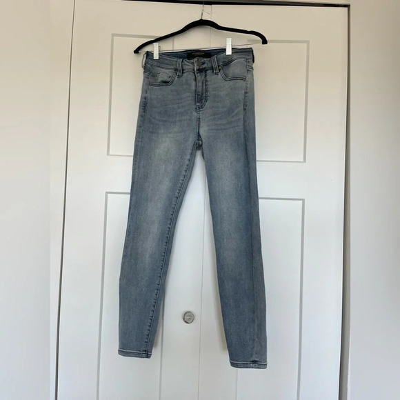 Liverpool Jeans Womens 2/26 Blue Denim Button Fly Hi Rise Ankle Stretch - Picture 1 of 7